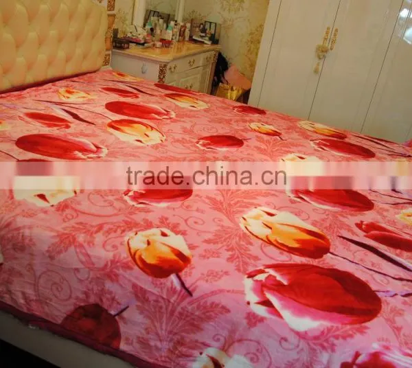 Beautiful Flower Print Flannel Blanket photo-3