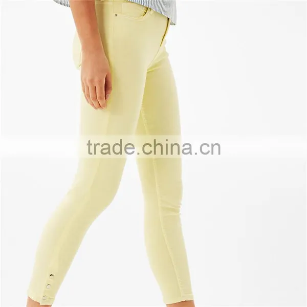 Korean Fashion Designs Casual Pure Color Skinny Fit Trousers Womens photo-5