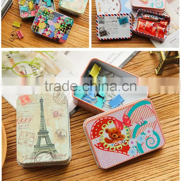 Cute Cartoon Sundry Tin Retro Mini Tin Boxes, Jewelry Jewelry Card Small Iron Box photo-2