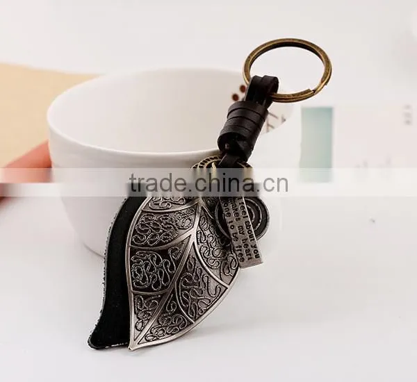 Custom Punk Leaves Leather Key Chains - Promotional Items photo-5