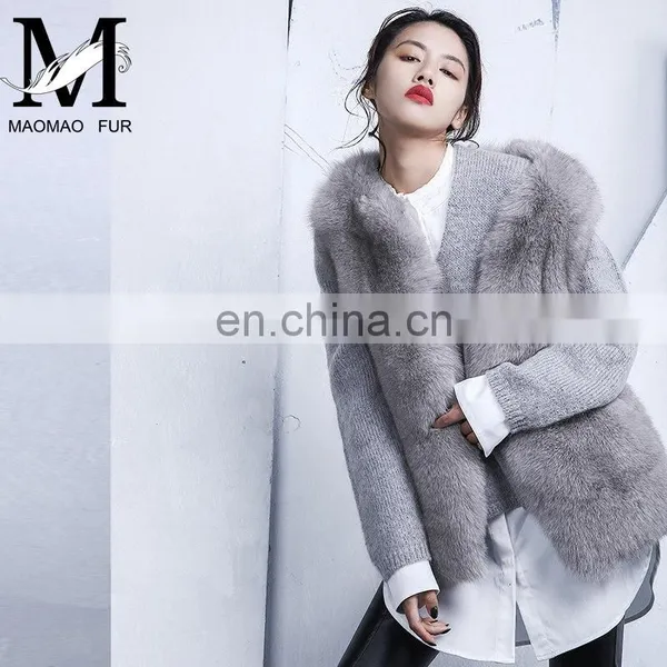 Natural Fox Fur Vest Hot Selling Warm Winter Vest Women Real Fox Fur Coat photo-3