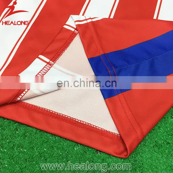 Healong Sportswear Customized Team Wholesale Euro 2016 New Team High Quality Red Soccer Uniforms photo-4