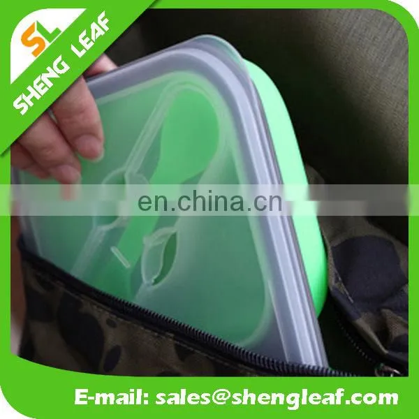 Bento Box With 2 Compartment Silicone Lunch Food Serving Box photo-4