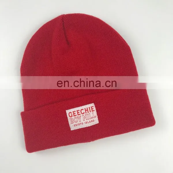 Custom Outdoor Warm Sports Beanie Knitted Cuff Beanie for Man photo-3