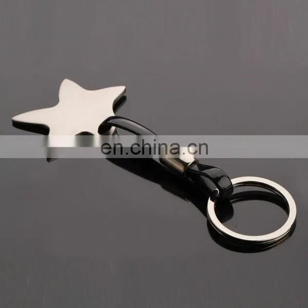 Non-toxic Black Blank Custom Star Shaped Silicone Keychain photo-3