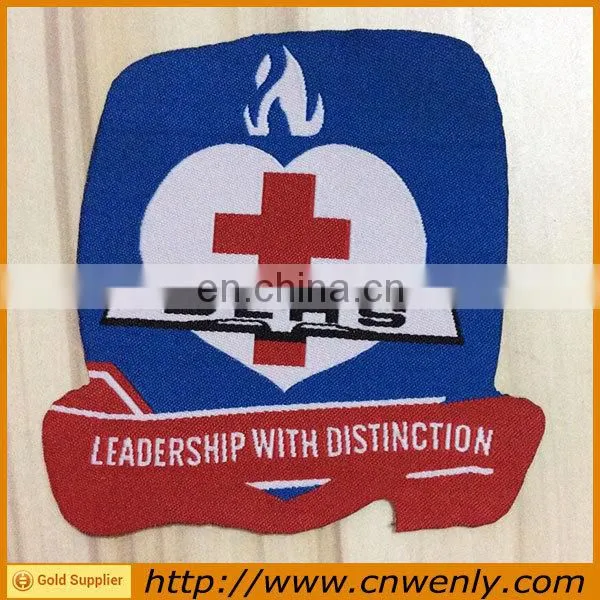 Garment Canvas Fabric Woven Badges for Schools