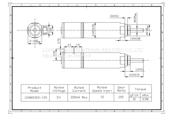 Direct Sale Vibration Motor Geared Motor LDGM0303-125 photo-2