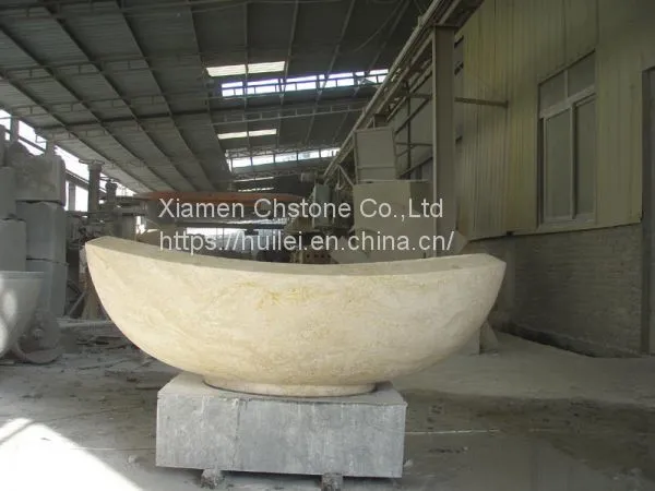 Beige Marble Bathtub, Beige Travertine Bathroom Tubs