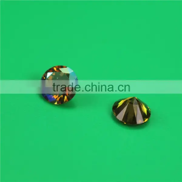 Fashion Jewelry Stone 12mm Round Olivine Zircon ab Stone photo-3