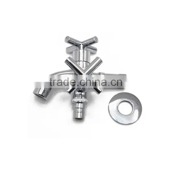 2 Way Basin Trough Sink Two Bibcock Tap Small Faucet for Washing Machine photo-2