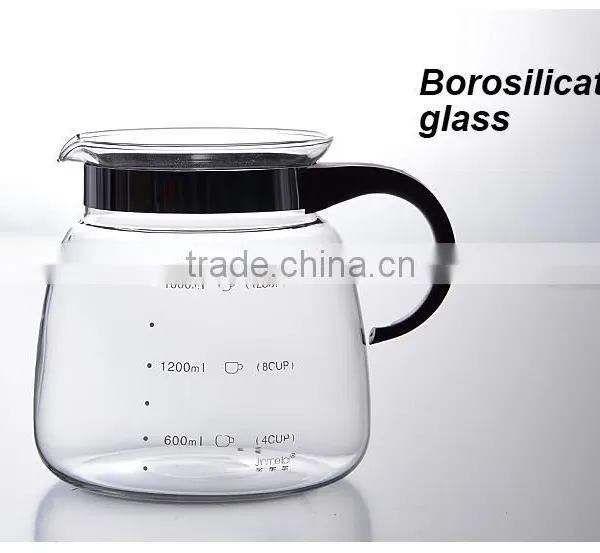 Water Tea Pot Heat Resistant Glass Kettle With Warmer photo-3