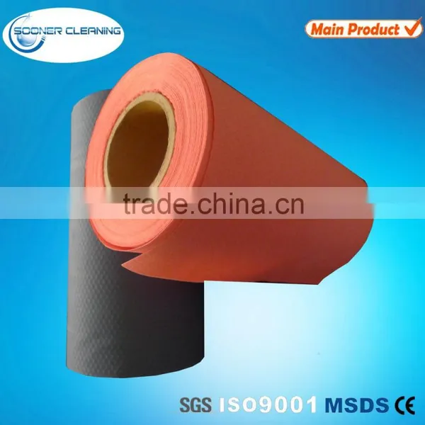 China Factory Supply Honeycomb Embossed Wood Pulp Nonwoven Fabric photo-4