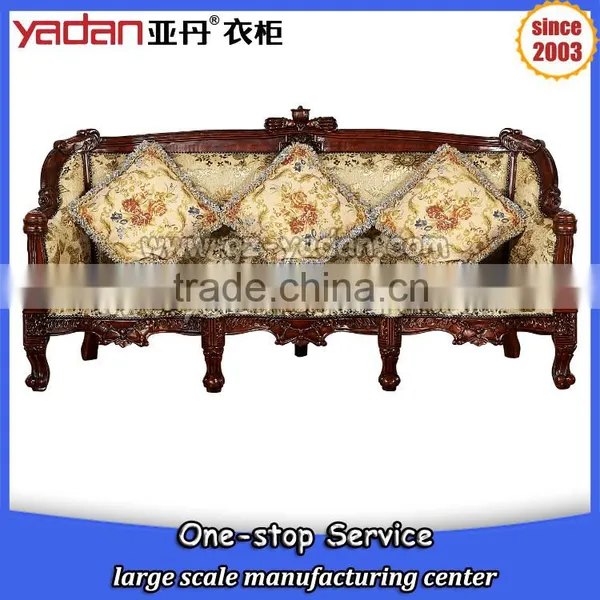 Solid Wood Carved Living Room Sofa Set, Arab Sofa, Dubai Sofa Furniture photo-3