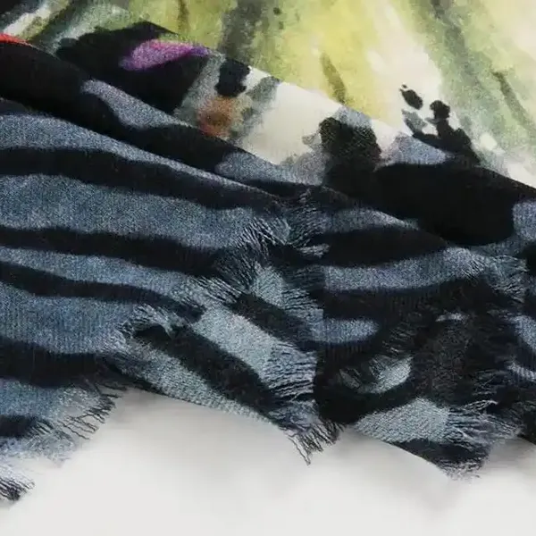 Custom 100% Woolen Scarf Big Size Shawl Personalized Double Side Printed Design photo-4