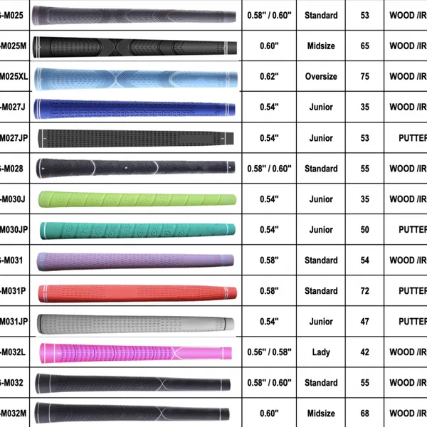 OEM Fashion Golf Grip With Half Cotton Core Size 0.58''/0.60'' 52g With 1.7-1.8mm Thickness for Wood/Iron photo-4