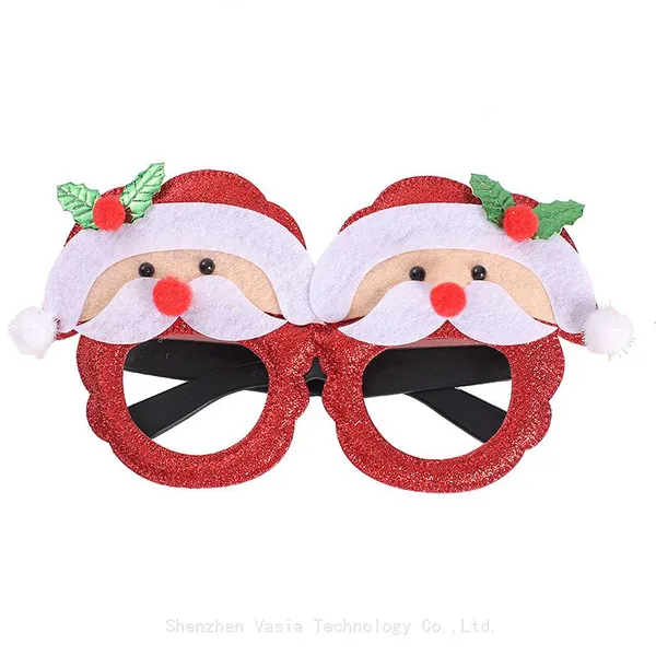 12-Pack Christmas Glitter Party Glasses Frames for Holiday Decor and Christmas Party Favors photo-2