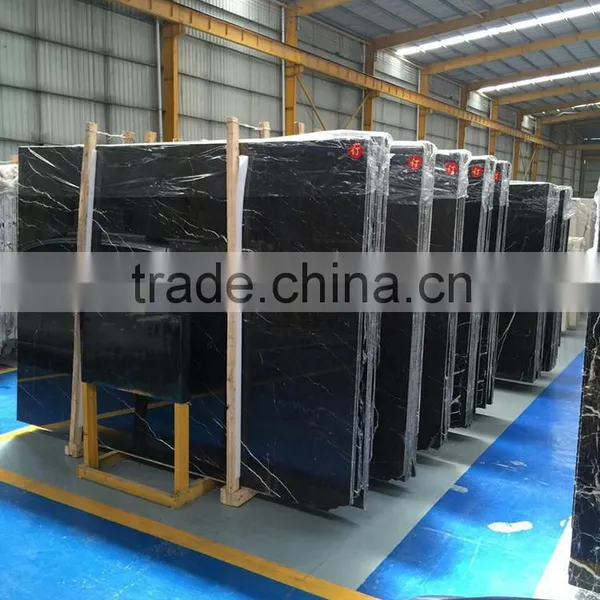 Factory Supply Natural Good Quality St Laurent Black Marble Tiles photo-5