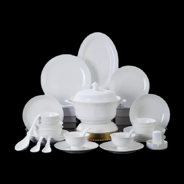 Ceramic Bowl and Dish Set Chinese Porcelain Porcelain Tableware photo-5