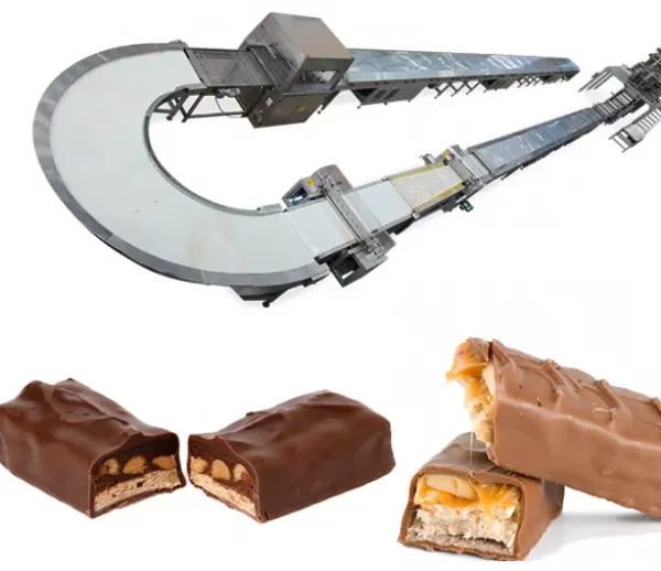 Automatic Multiple Candy Bar Corn Bar (snickers) Production Line With Chocolate Enrobing photo-3