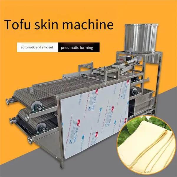Fully Automatic Tofu Skin Machine With Automatic Brain Stirring and Automatic Slurry Pouring, Commercial Tofu Skin Machine With Adjustable Thickness photo-2