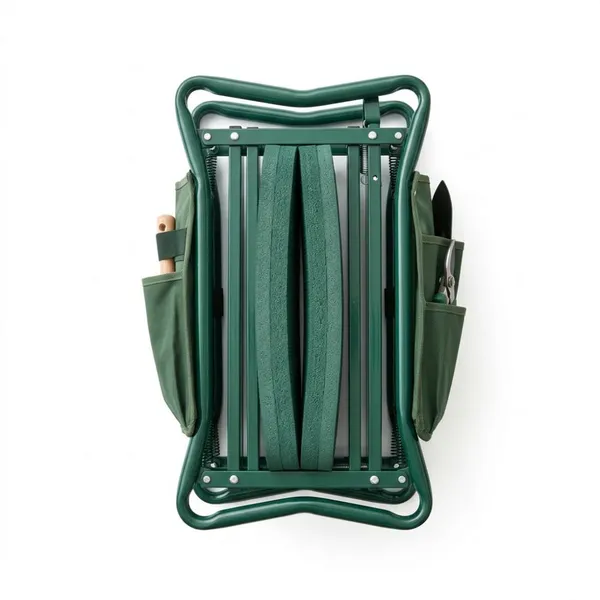 Portable Folding Heavy Duty Steel Frame EVA Foam Padded Cushion Dual Use Kneeler Bench With Storage Bag Garden Kneeling Stool photo-5