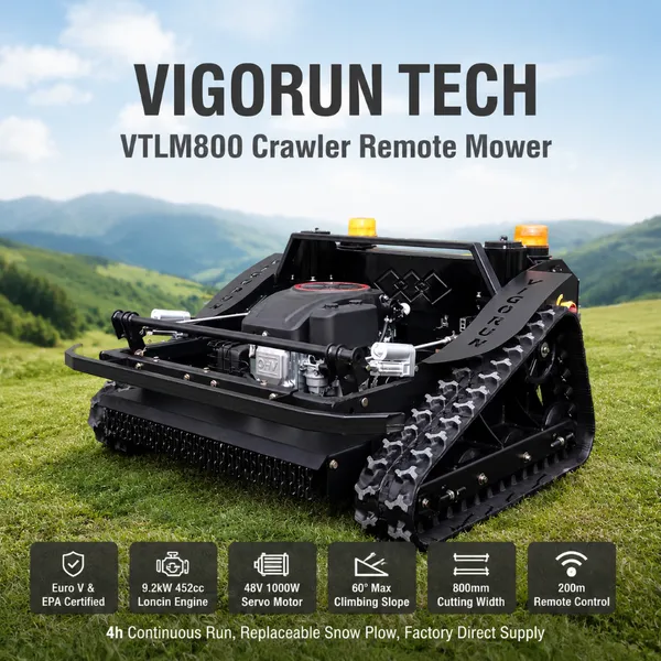 Vigorun Lawn Mower 60° Extreme Slope 56V 4000W Generator Brush Cutter Farming Machinery for Forest Vegetation Mulching