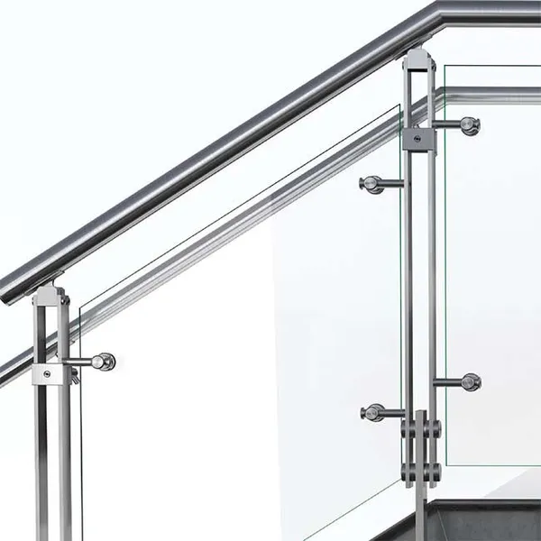Glass Railing Post for Stair and Balcony Applications
