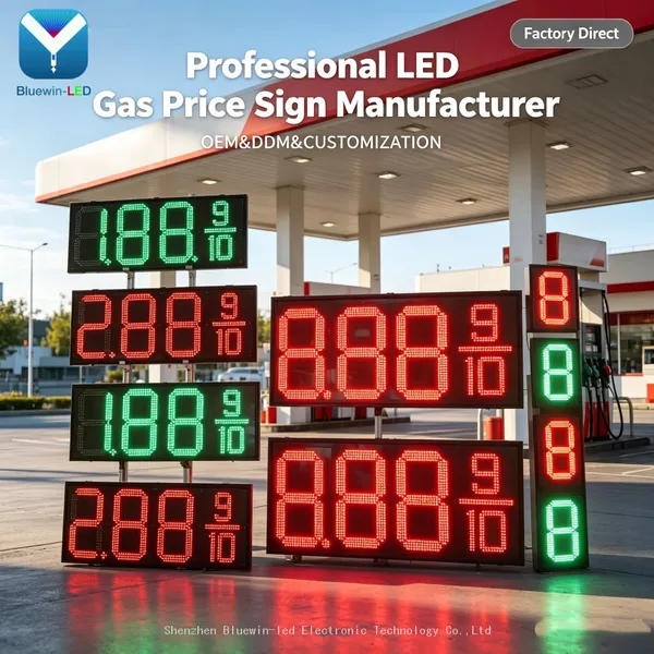 OEM Outdoor Monument Sign Light Box Free Standing LED Advertising Digital Gas Price Aluminum Double Sided Gas Station Pylon Sign