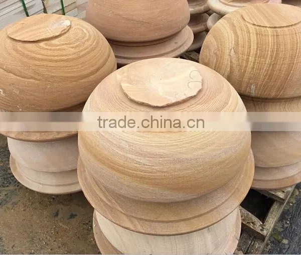 High Quality 100% Natural Wooden Yellow Sandstone