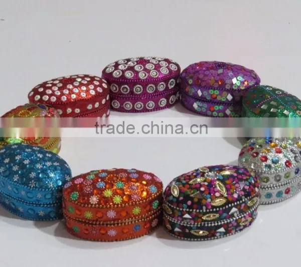 Jeweled Trinket Box Attractive Glitter and Mirror Jewelry Boxes photo-6