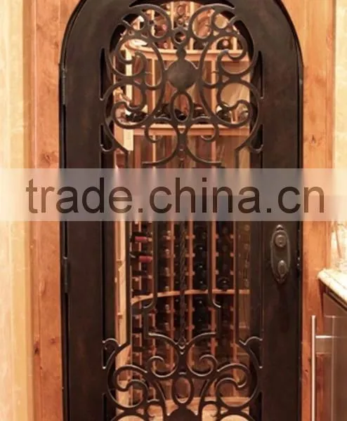 Wrought Iron Cellar Door With Glass photo-5