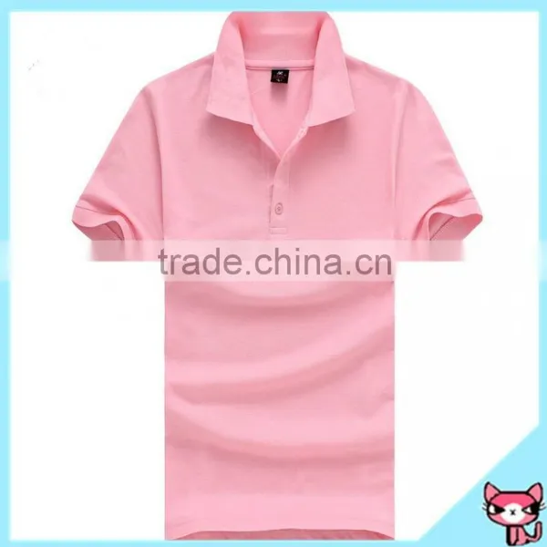 Pink pique polo shirt sports
