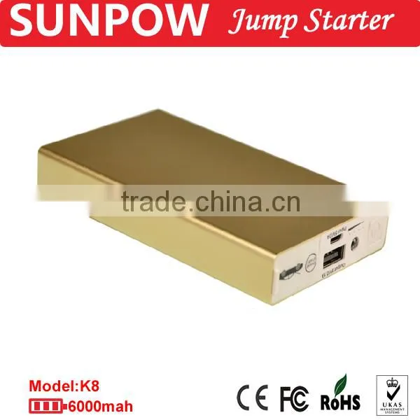Sunpow 2015 Multi-function Aluminium Alloy Power Station 12V 8000mAH Portable Mini Car Jump Starter photo-3