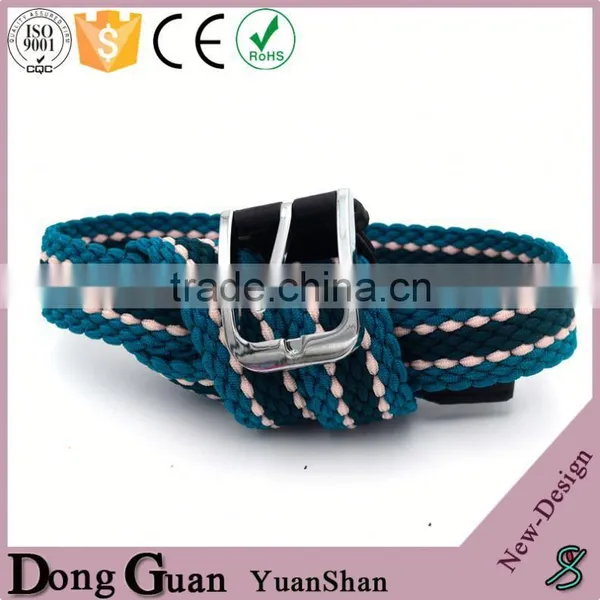 2016 Hot Sale High Density Glitter Braided Stretch Elastic Belt Ployester Fabric Promotional Boys Designer Belts photo-5