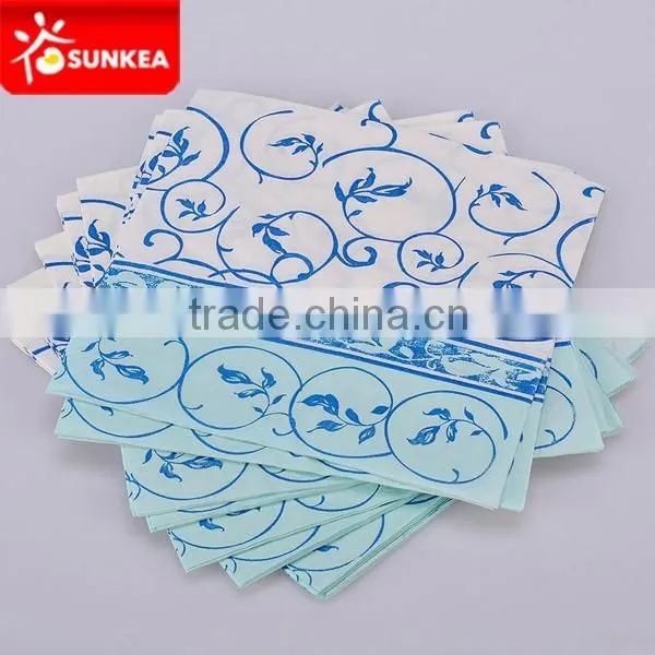 Logo Printed Green Table Napkin, High Quality Paper Napkin photo-2