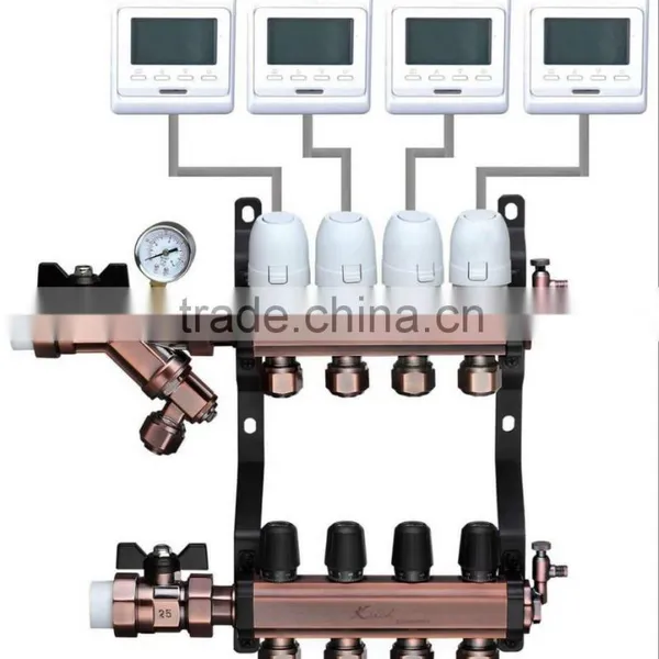 2 Ways Valve Manifold Brass Underfloor Heating Manifolds Digital Manifold