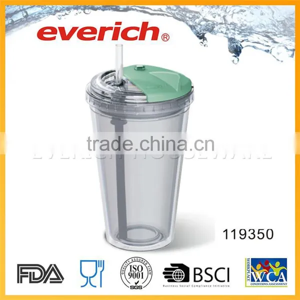 Resist High Temperature Eco-friendly Large Plastic Cup With Straw photo-5