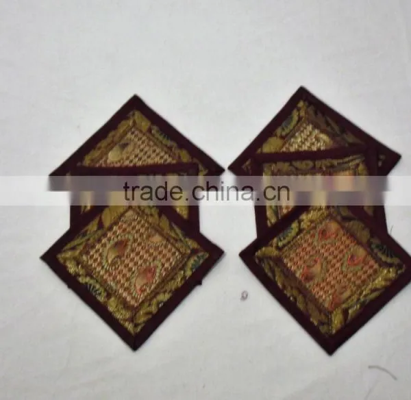 Indian Silk Table Runner With 6 Place Mats & 6 Coaster in Red Color Size 16*62 photo-3