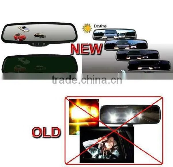 NEW Universal Auto Dim Rearview Mirror+Electronic Compass/Temperature Display