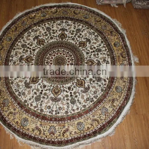 Guangzhou Handmade Round Silk Carpet