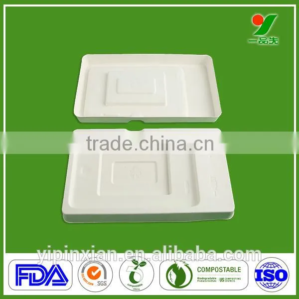 High Quality OEM 90days Biodegradable Chic Packing Sugarcane Bagasse Molded Pulp Electronic Component SD Card Packaging Tray photo-3