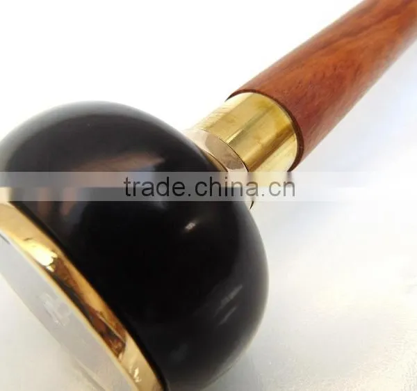 Brass & Wooden Ware Designer Black Color Compass Handle Walking Stick Wk1113 photo-3