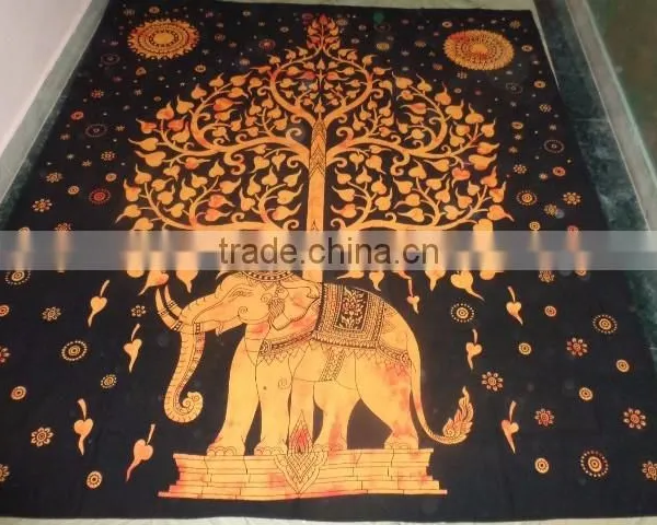 Elephant Tree of Life Bedsheets Tapestry New photo-2