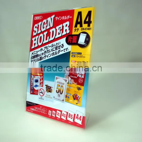 Imported Material OEM and ODM Acrylic Table Tent Card Holder photo-2