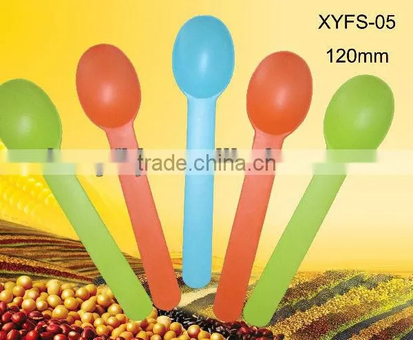 Colourful 100% Biodegradable Disposable Ice Cream Spoon photo-4