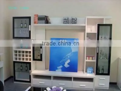 Modern White Oak Melamine Wall Units