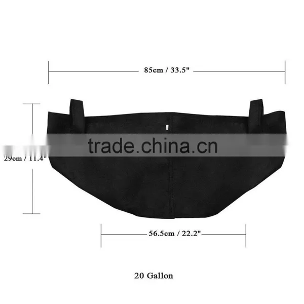 Wholesale Hydroponics 1,2,3,5,10,15,20,25 Gallon Large Fabric Grow Bag/pots With Side Holes photo-5