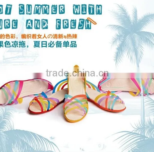 Hot Sale Fashion Pvc Jelly Flower Shoes photo-6