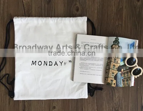 Wholesale Top Quality Custom Printing Canvas Drawstring Bag photo-3