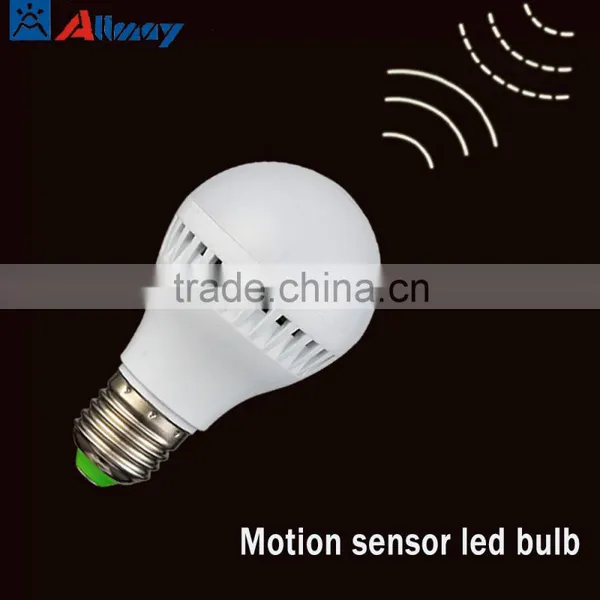 Microwave sensor LED bulb 8m sensor distance 360 degree sensor bulb for stair way corridor CE RoHS certificate